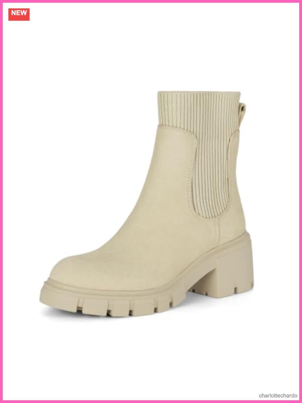 Women's Chunky Platform Chelsea Ankle Boots Lug Sole Suede PU Slip-On